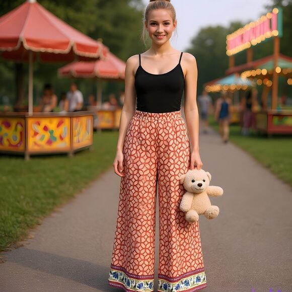 Alya Pants - Alya | Francesca’s Wide Leg Boho Pants